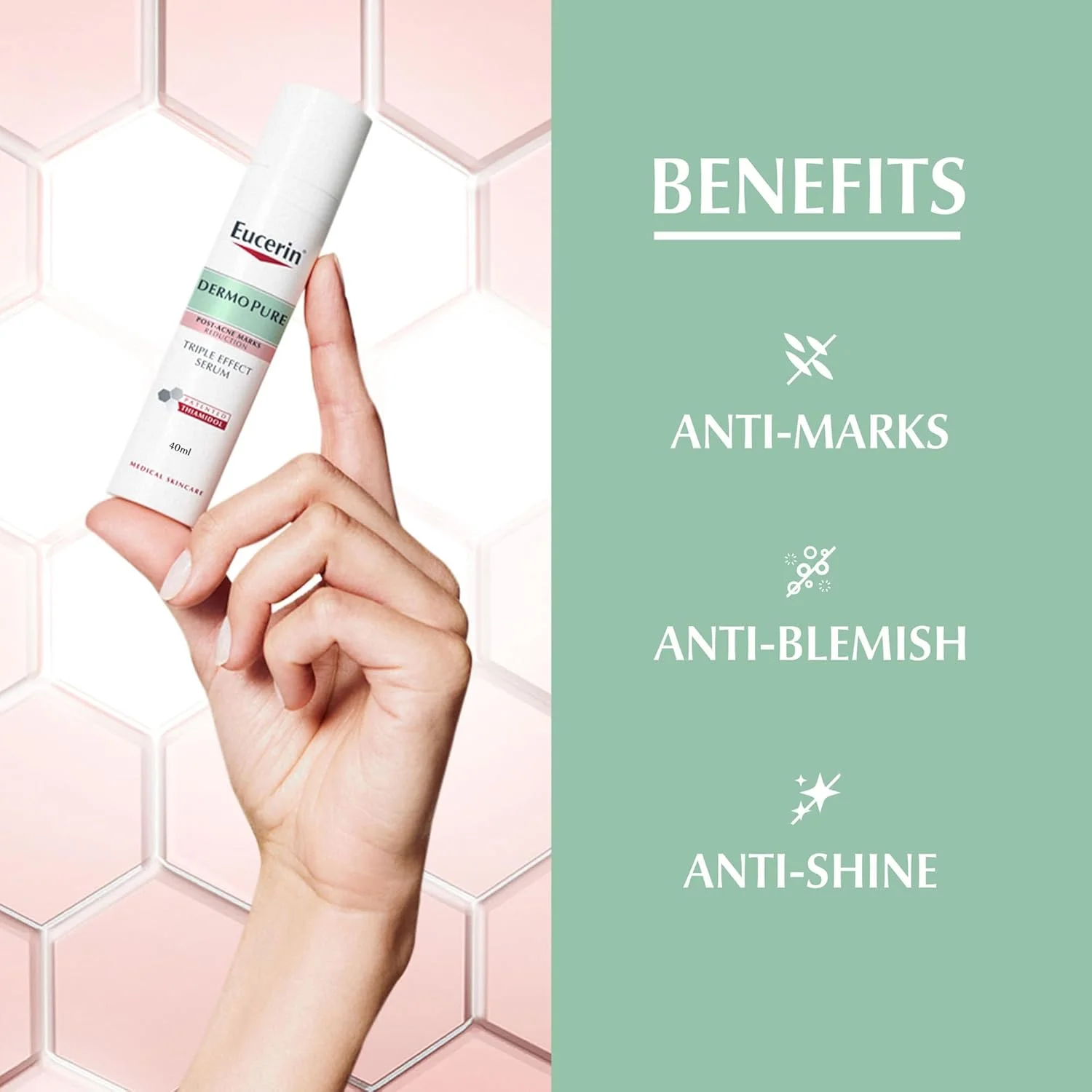 سرم سه گانه اوسرین درمو پیوریفایر برای جای جوش 40 میلی لیتر