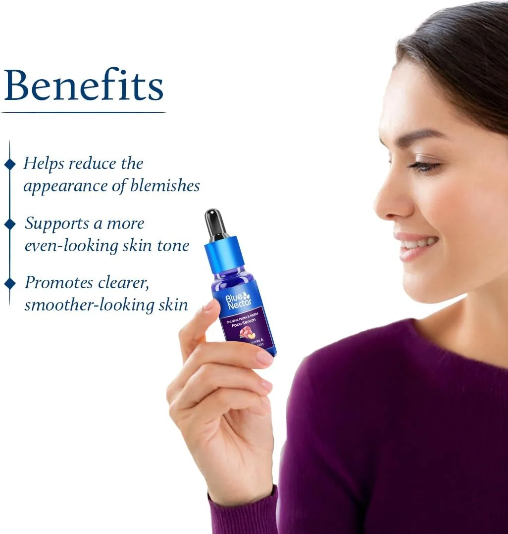 سرم صورت آلو Blue Nectar برای پوست مستعد جوش و جای جوش | سرم ضد جوش فاقد چربی برای پوست چرب | کوچک کننده منافذ و برای بافت ناهموار (8 گیاه 30 میلی لیتر) سرم صورت آلو Blue Nectar برای پوست مستعد جوش و جای جوش | سرم ضد جوش فاقد چربی برای پوست چرب | کوچک کننده منافذ و برای بافت ناهموار (8 گیاه 30 میلی لیتر)