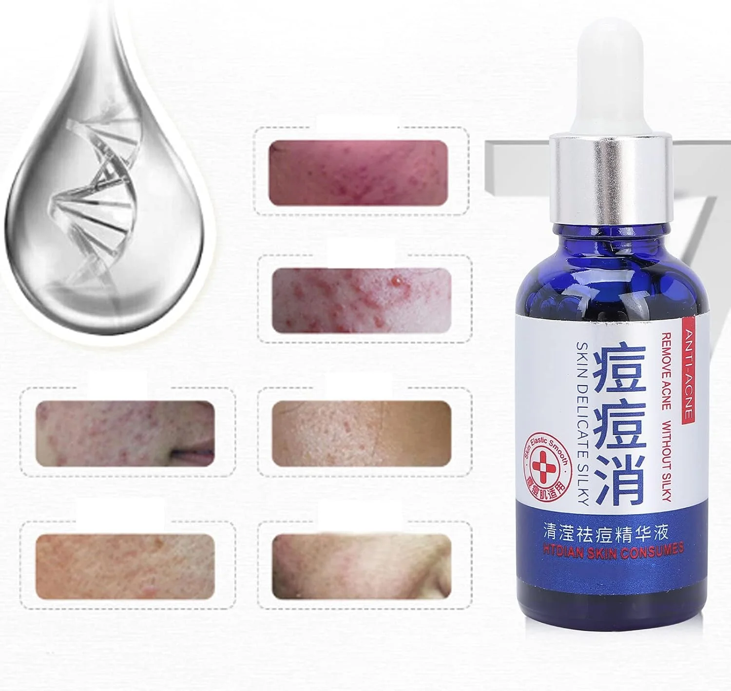 سرم صورت ضد جوش کنترل کننده چربی مرطوب کننده روشن کننده پوست 30 میلی لیتر، کرم صورت ترمیم کننده و سفت کننده پوست