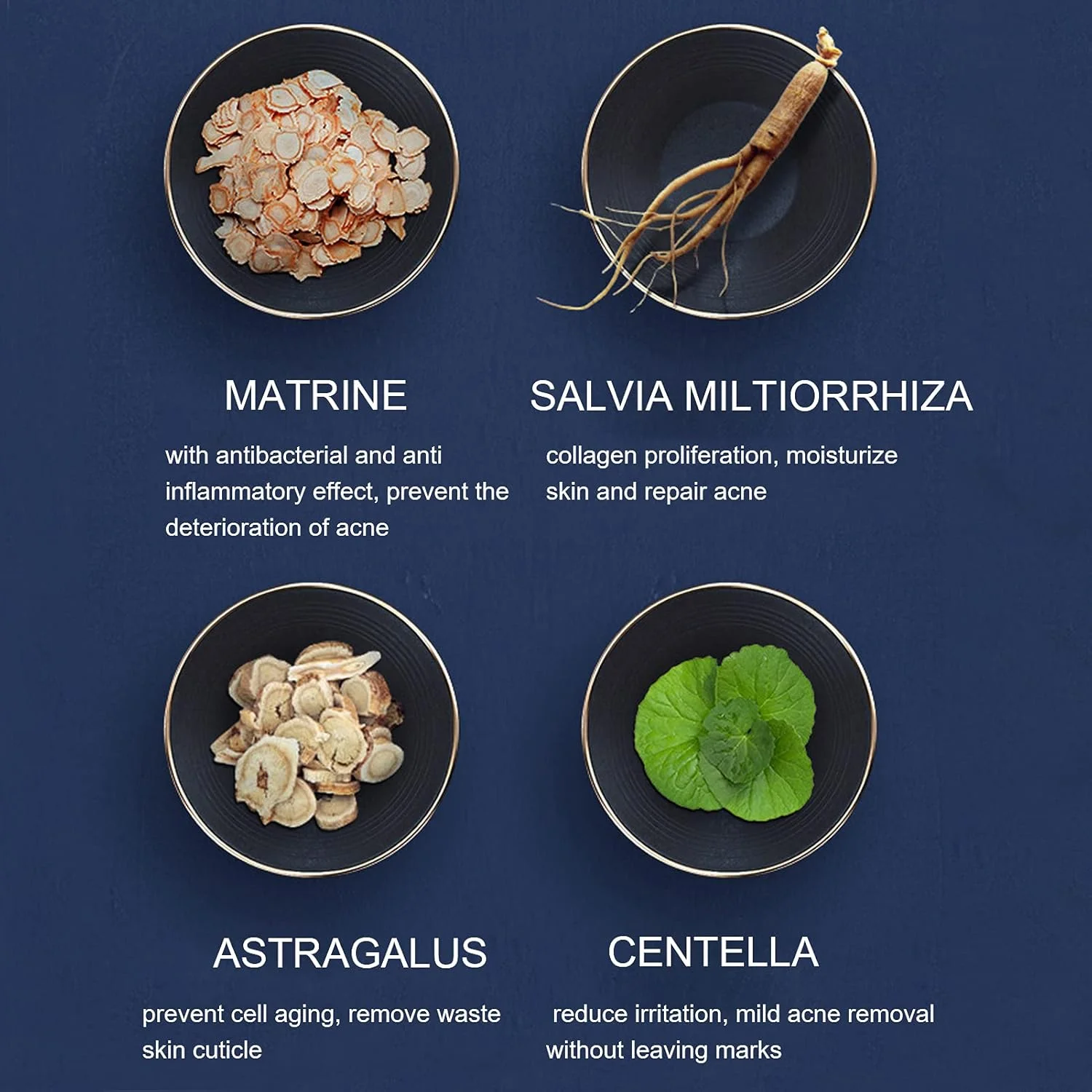 سرم صورت گیاهی چندگانه، سرم اسید هیالورونیک برای صورت، کاهش چین و چروک، روشن کننده و حفظ جوانی، ضروری، قابل حمل و مناسب برای انواع پوست