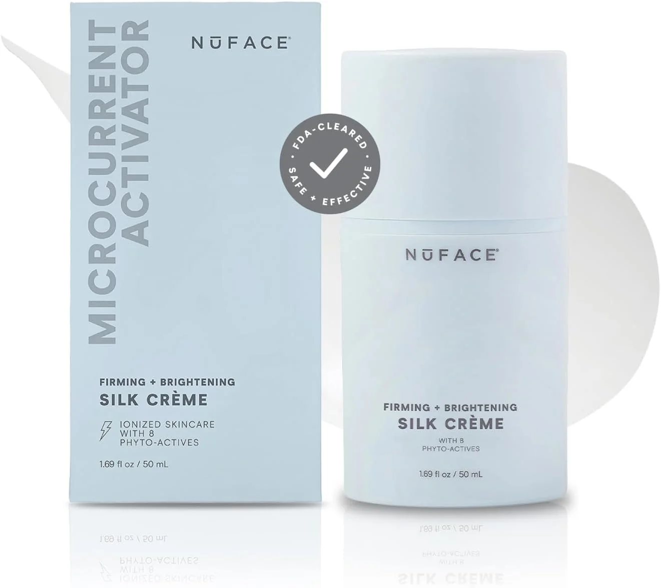 کرم فعال کننده ابریشمی NuFACE – سرم سفت کننده و روشن کننده برای دستگاه تونینگ صورت، 50 میلی لیتر