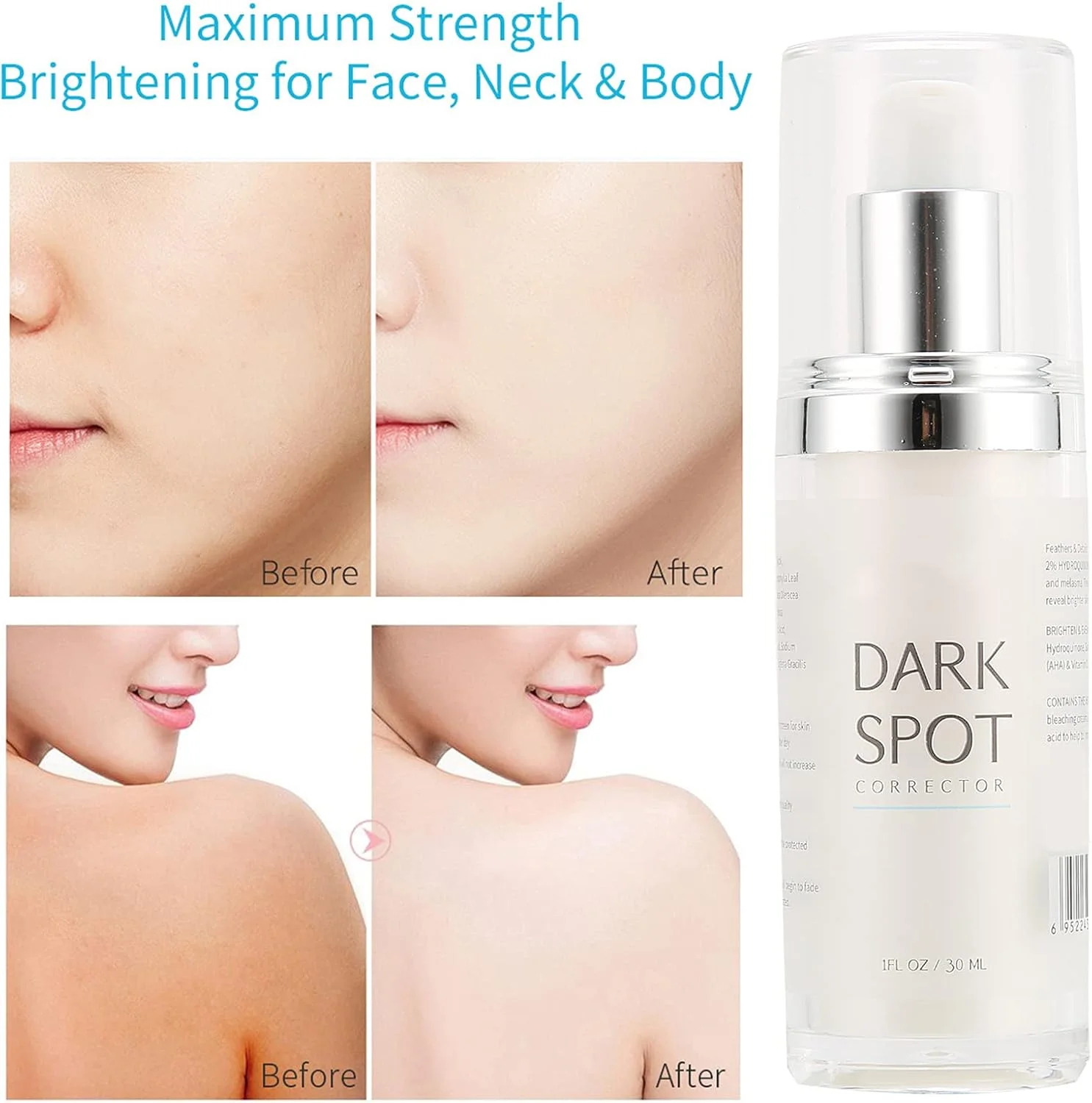 سرم ترمیم کننده پوست برای مرطوب سازی، روشن کننده، محو کردن لکه های تیره، سرم صورت ضد چروک، سرم مغذی و سفید کننده، ضد پیری و بهبود رنگدانه های پوست