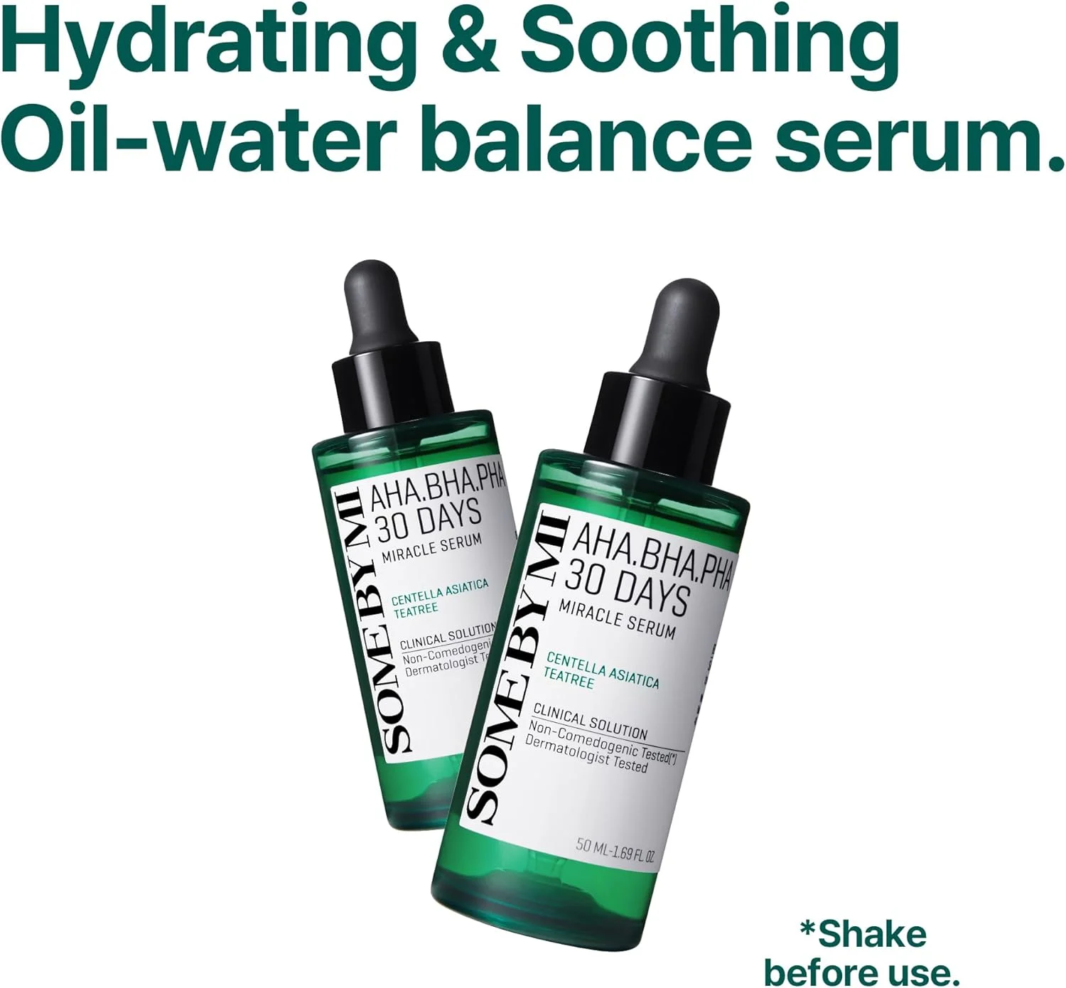 سرم صورت معجزه سی روزه سام بای می حاوی AHA BHA PHA | 50 میلی لیتر | ساخته شده از آب برگ درخت چای برای پوست حساس | سرم صورت روزانه برای سبوم، مراقبت از لک و از بین بردن سلول های مرده