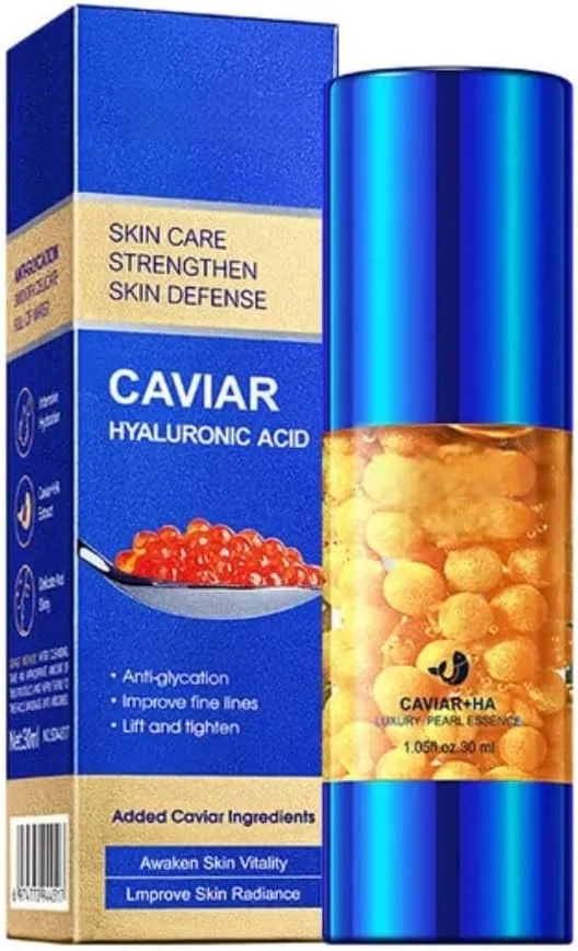 سرم مروارید لوکس اسانس خاویار و هیالورونیک اسید - 30 میلی لیتر مرطوب کننده، روشن کننده، سفت کننده و آبرسان پوست با مروارید خاویار سفید برای پوستی درخشان و جوان