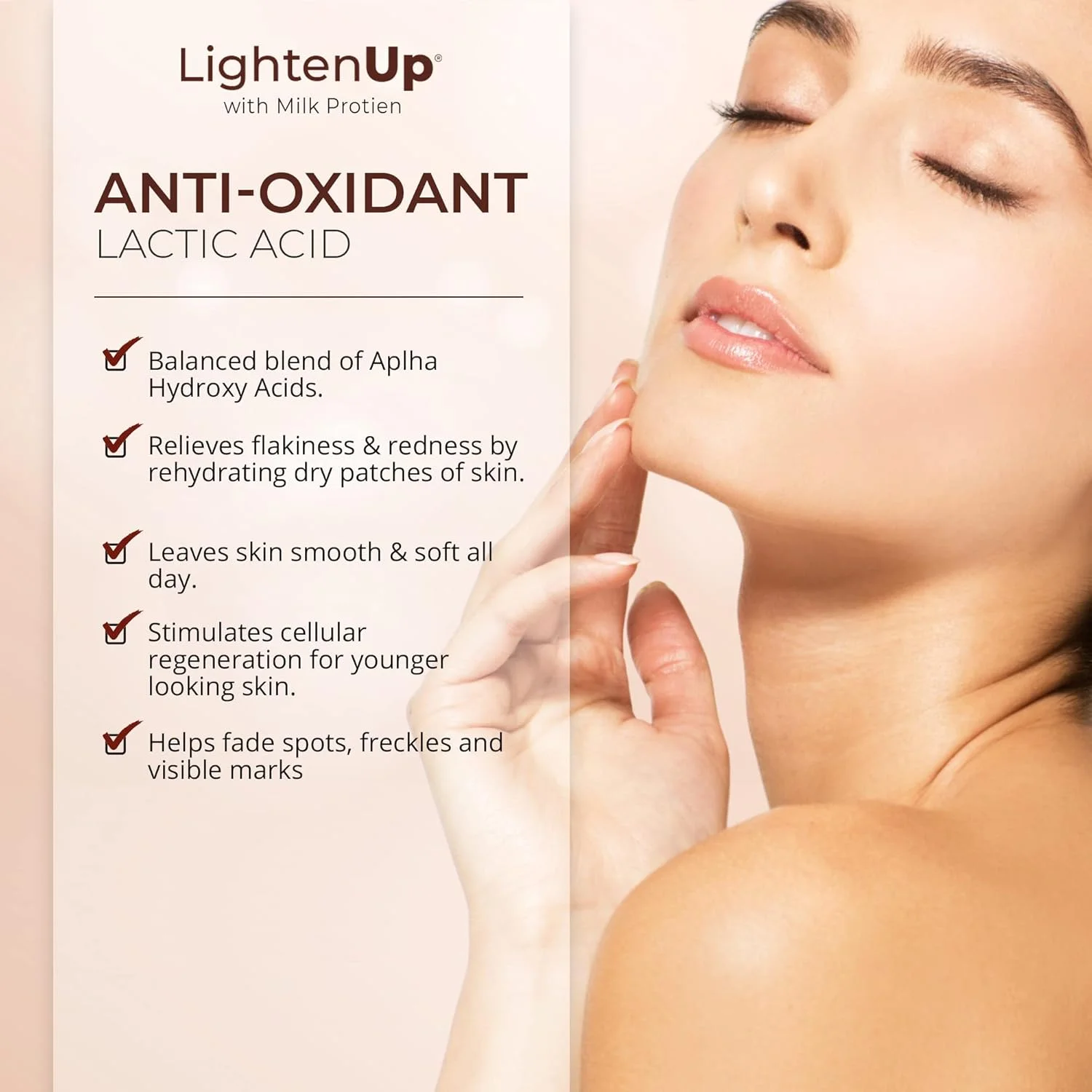 سرم روشن کننده پوست صورت ام آی سی لایتن آپ | 50 گرم - حاوی ویتامین C، شی باتر، لاکتیک اسید