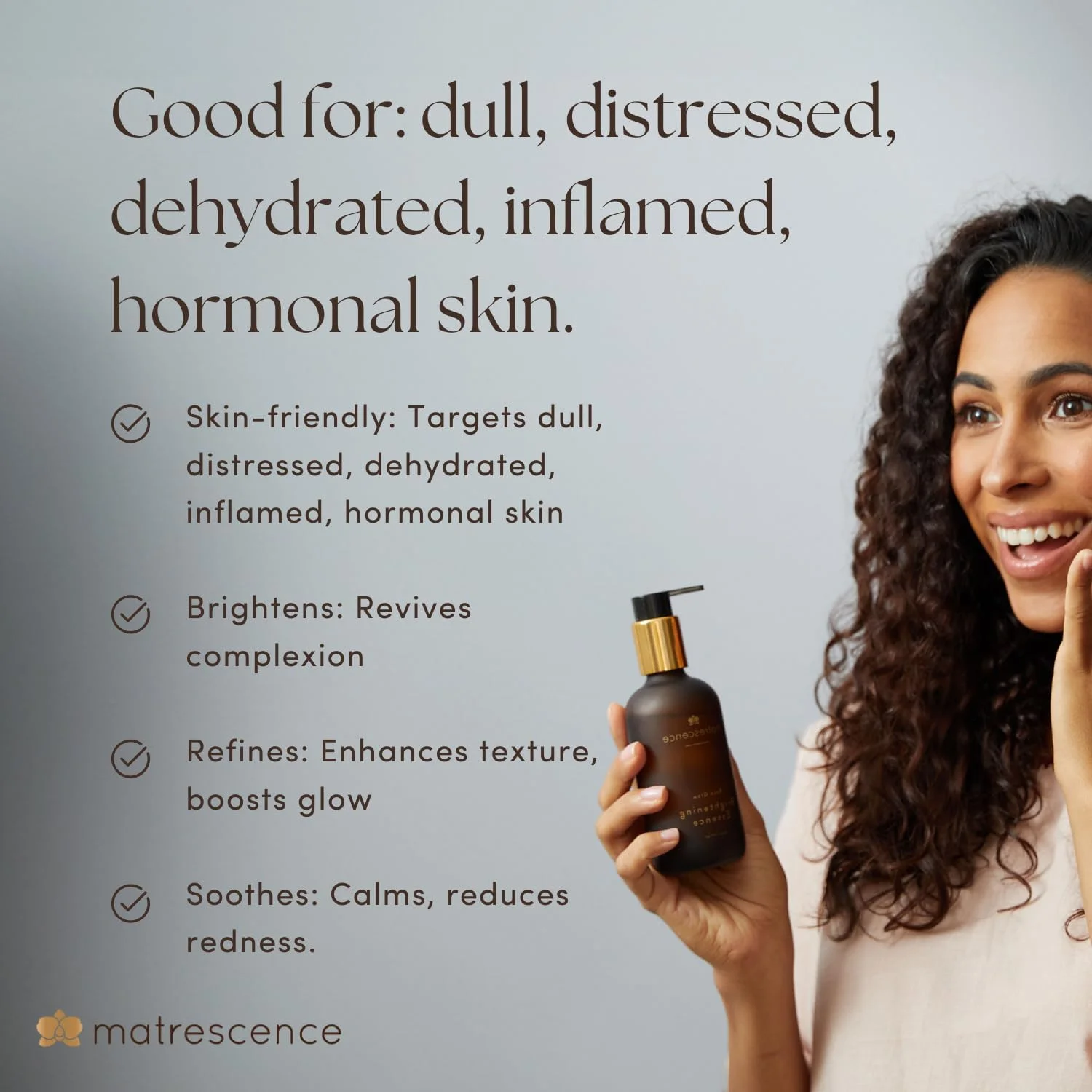 اسانس روشن کننده پوست رز گلاو مترسنس (118 میلی لیتر) | درمان صورت با کیفیت اسپا | مراقبت از پوست بی خطر برای دوران بارداری، ساخته شده برای مادر | استفاده روزانه برای پوست هورمونی