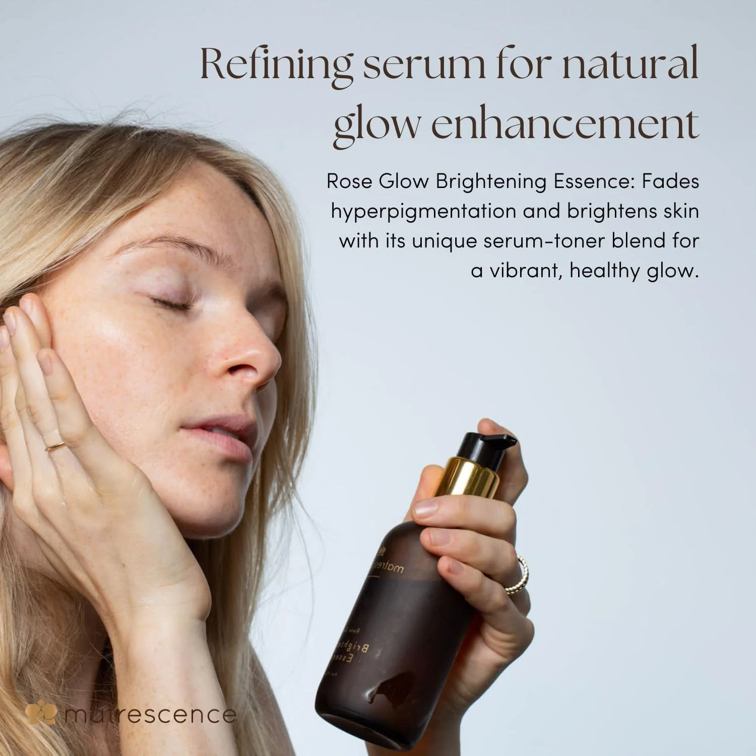 اسانس روشن کننده پوست رز گلاو مترسنس (118 میلی لیتر) | درمان صورت با کیفیت اسپا | مراقبت از پوست بی خطر برای دوران بارداری، ساخته شده برای مادر | استفاده روزانه برای پوست هورمونی