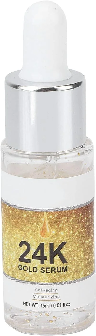 سرم صورت 24 عیار، سرم اسید هیالورونیک برای کاهش چین و چروک، روشن کننده و حفظ جوانی پوست، سرم ضروری قابل حمل و مجزا برای انواع پوست