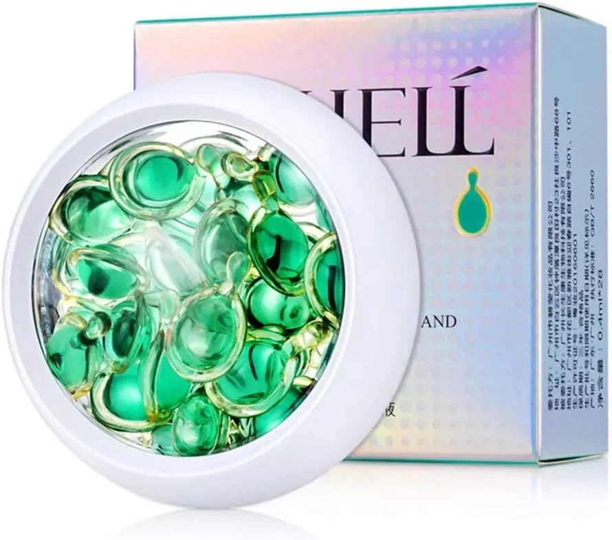 کپسول سرم صورت، 28 عدد در هر بطری، کپسول های اسانس صورت کوچک کننده منافذ آبرسان مرطوب کننده کپسول های صورت روشن کننده خطوط ریز سرم مراقبت از صورت ضد چروک مناسب برای دختران