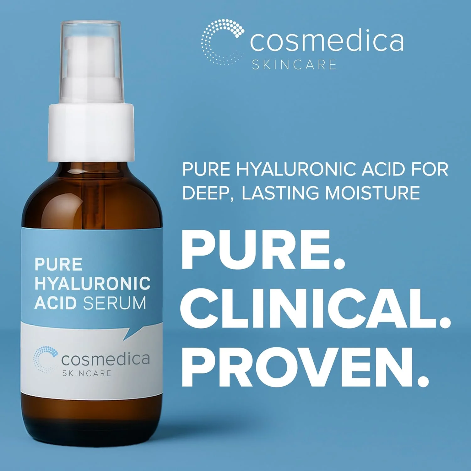 سرم هیالورونیک اسید کاسمِدیکا SKINCARE برای پوست - 118 میلی لیتر، مرطوب کننده آبرسان صورت با خواص مراقبت از پوست و جوانسازی. زیبایی و مراقبت از پوست