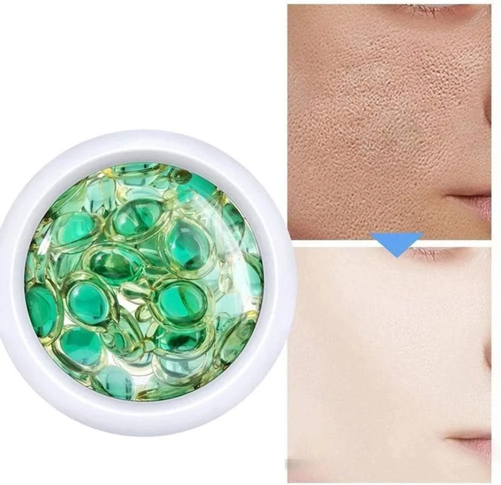 کپسول سرم صورت، 28 عدد در هر بطری، کپسول های اسانس صورت کوچک کننده منافذ آبرسان مرطوب کننده کپسول های صورت روشن کننده خطوط ریز سرم مراقبت از صورت ضد چروک مناسب برای دختران