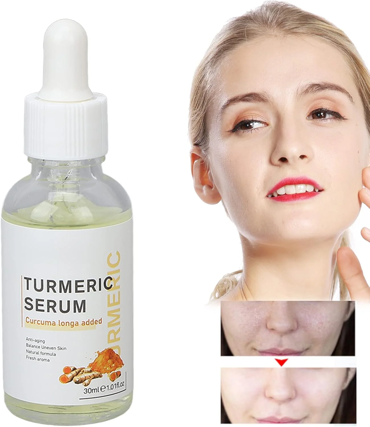 سرم روشن کننده پوست، سرم مغذی صورت، سرم آبرسان و تسکین دهنده، سرم سفت کننده پوست با زردچوبه، سرم روشن کننده پوست، سرم تسکین دهنده ضد چروک