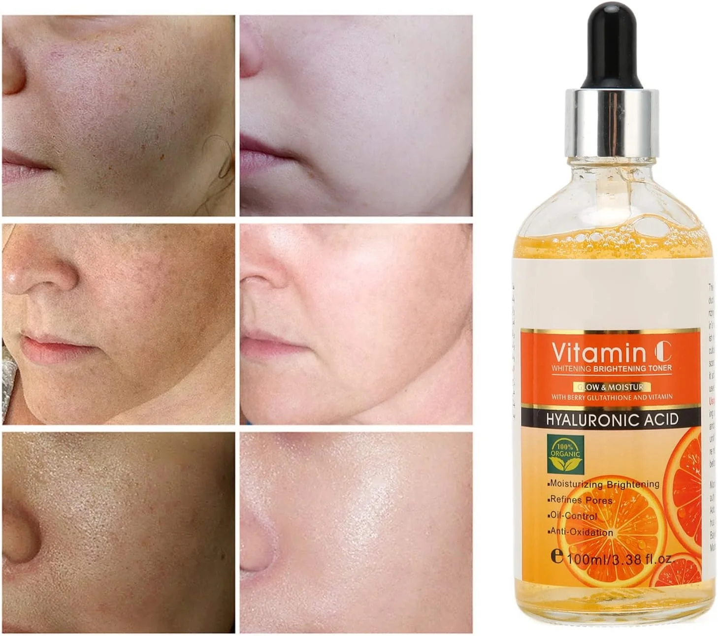 سرم صورت ویتامین C نئوشی، ترمیم کننده 100 میلی لیتر، سرم روشن کننده بی خطر صورت