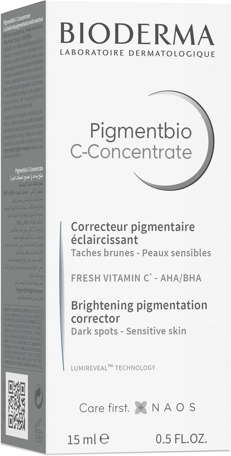 سرم روشن کننده صورت حاوی ویتامین C بایودرما پیگمنت‌بیو برای اصلاح تیرگی های شدید پوست، 15 میلی لیتر