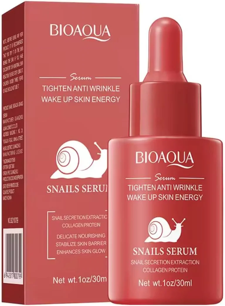 سرم صورت حاوی ویتامین C، رتینول و هیالورونیک اسید بایوآکوا، اسانس مرطوب کننده صورت برای روشن و سفت کردن پوست، 30 میلی لیتر (قرمز)