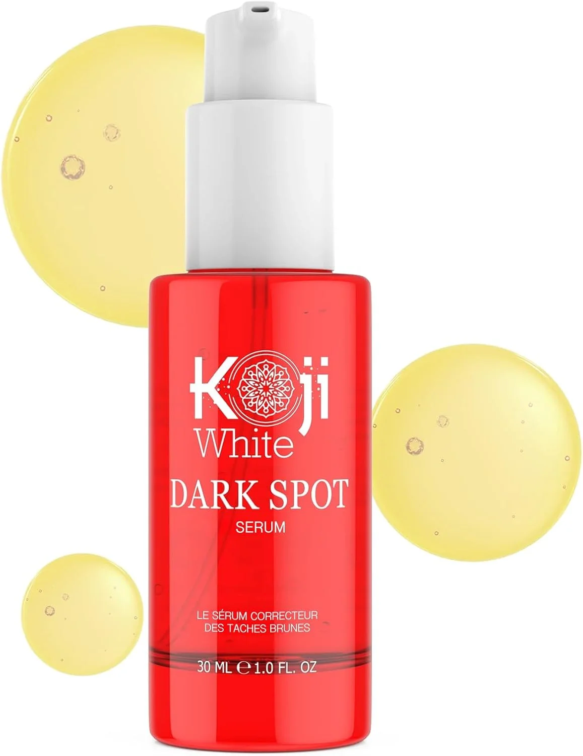 سرم روشن کننده پوست و از بین برنده لک های تیره Koji White حاوی کوجیک اسید، نیاسینامید و 8 برابر هیالورونیک اسید، فرمولاسیون کره ای، مرطوب کننده، آبرسان و مغذی پوست - مناسب برای یکدست کردن رنگ پوست، وگان، حجم 30 میل