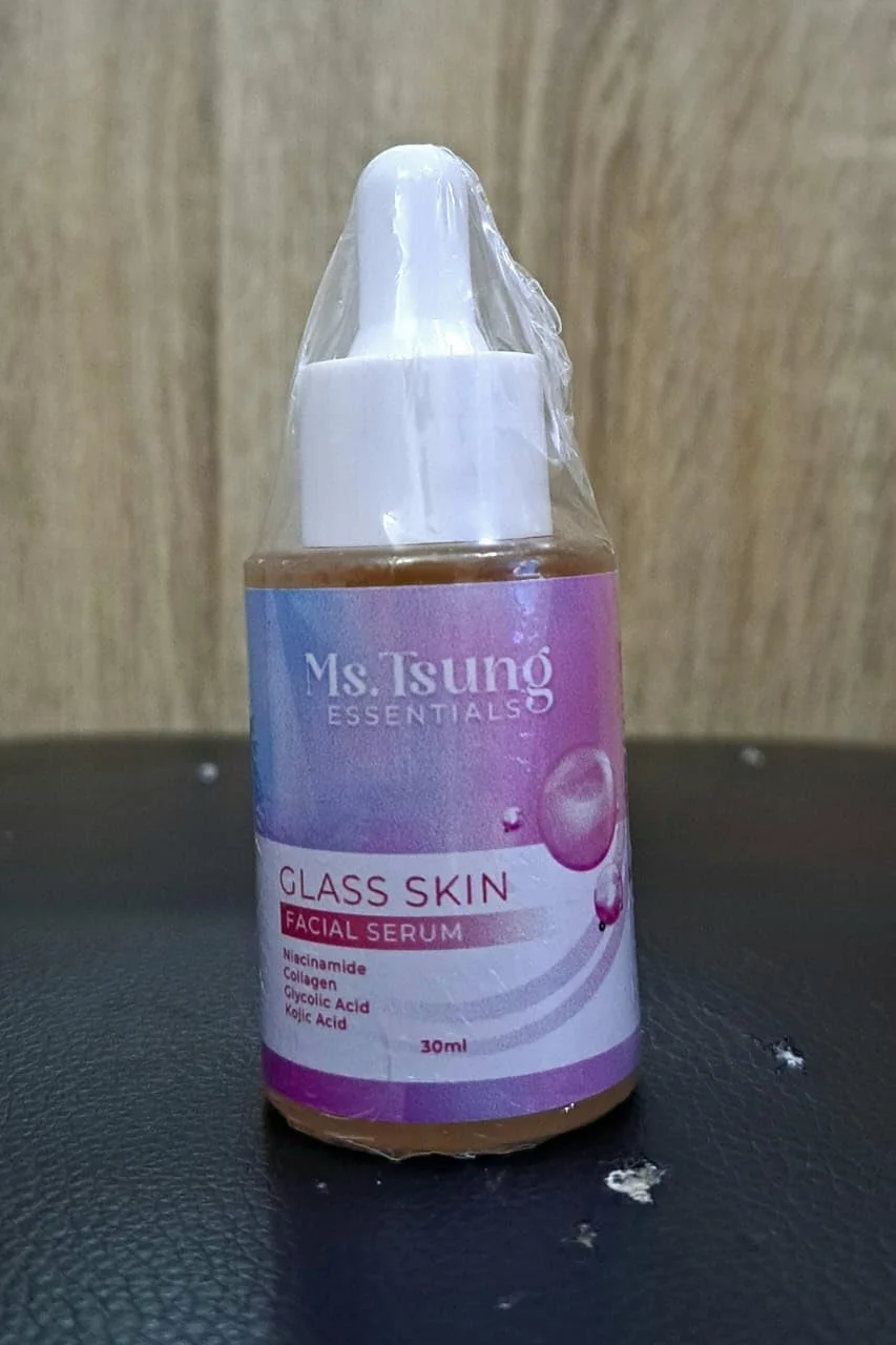 سرم صورت پوست شیشه ای، 30 میلی لیتر، نیاسینامید، کلاژن، گلیکولیک اسید، کوجیک اسید