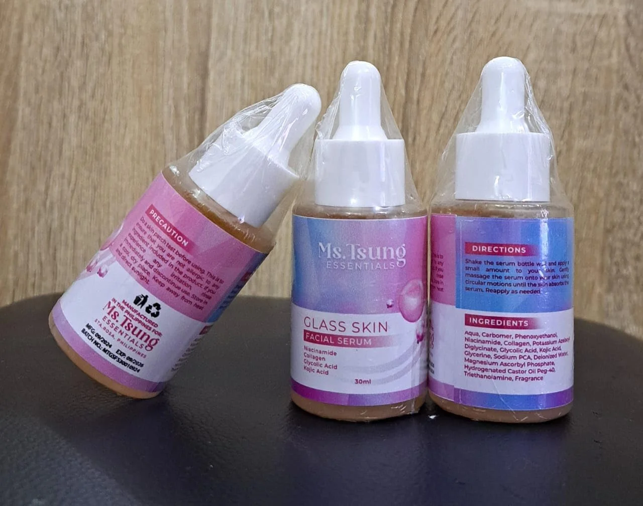 سرم صورت پوست شیشه ای، 30 میلی لیتر، نیاسینامید، کلاژن، گلیکولیک اسید، کوجیک اسید