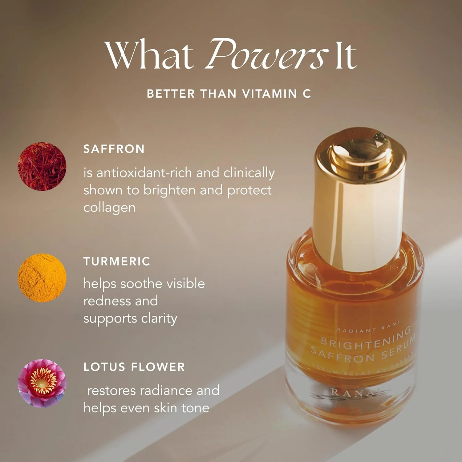 سرم صورت روشن کننده زعفران راناوات - سرم صورت اصلاح کننده تغییر رنگ، اصلاح کننده لکه‌های تیره، جایگزین ویتامین C و درمان هایپرپیگمنتیشن - پوست را با درخشش سالم ترک می‌کند (30 میلی لیتر)