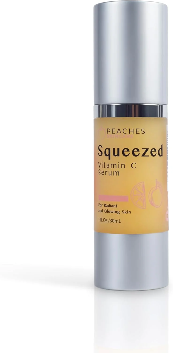 سرم صورت ویتامین C فشرده مراقبت از پوست هلو (30 میلی لیتر) - سرم روشن کننده ضد پیری با ویتامین C، طلای واقعی، عصاره آلو کاکادو - سرم صورت وگان - سرم ویتامین C برای کشسانی صورت