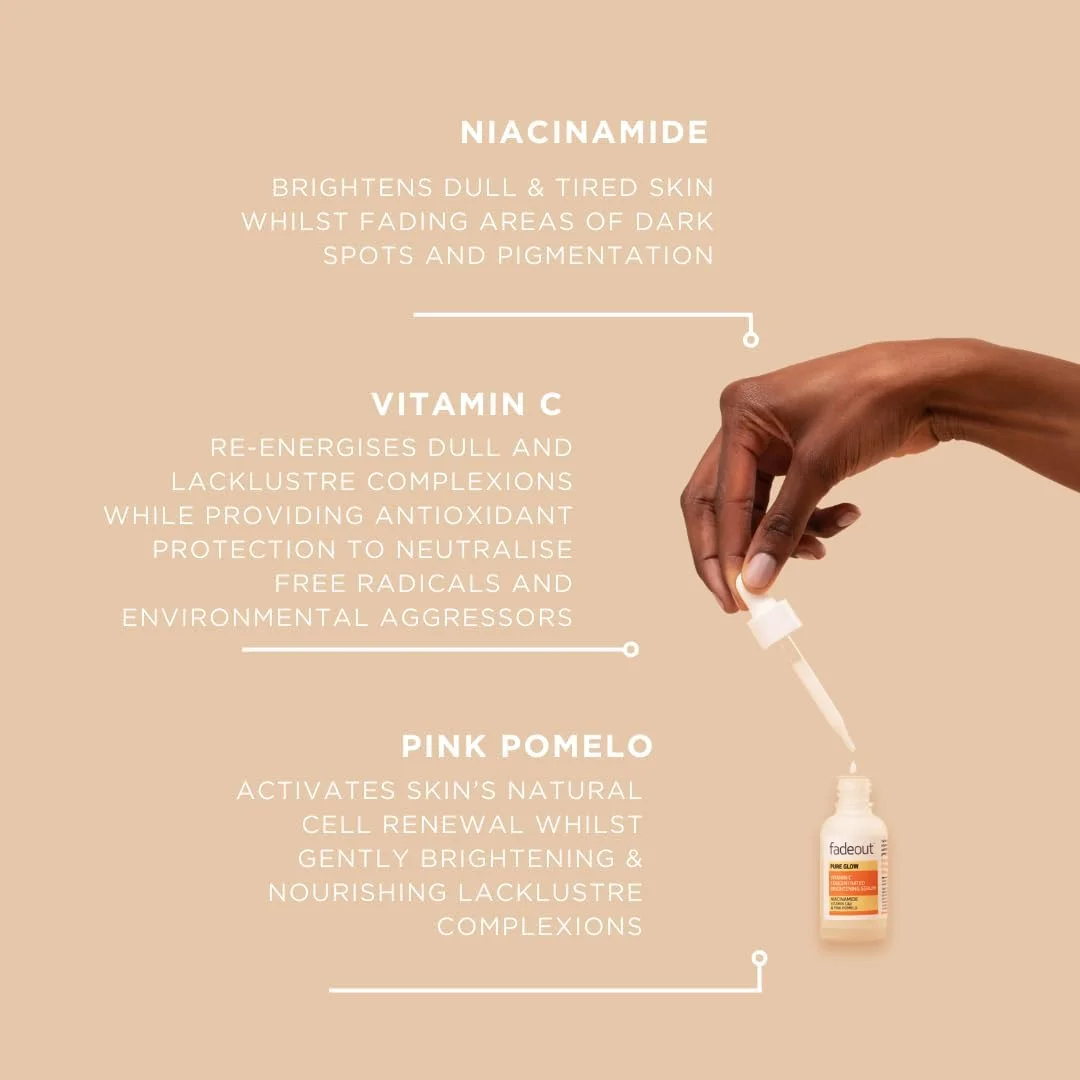 سرم روشن کننده و درخشان کننده غلیظ فیداوت Pure Glow - ویتامین C و نیاسینامید برای پوست درخشان و آبرسانی شده - 30 میلی لیتر