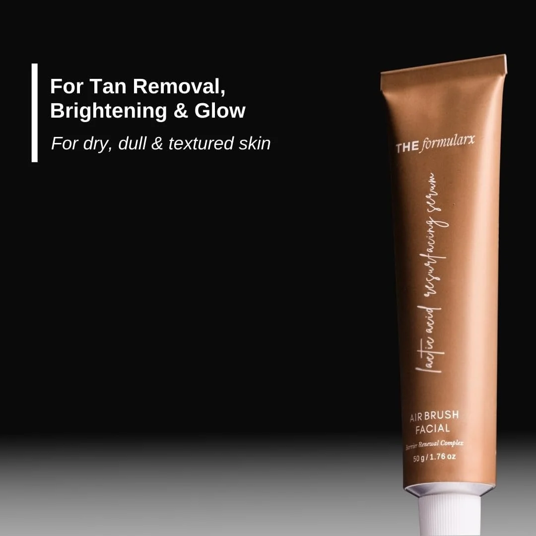 سرم صورت ایر براش فرمولار ایکس - سرم اسید لاکتیک + سرم روشن کننده و درخشان کننده برای درخشندگی فوری، از بین برنده تیرگی و صاف کننده بافت پوست + مناسب برای انواع پوست (50 گرم)