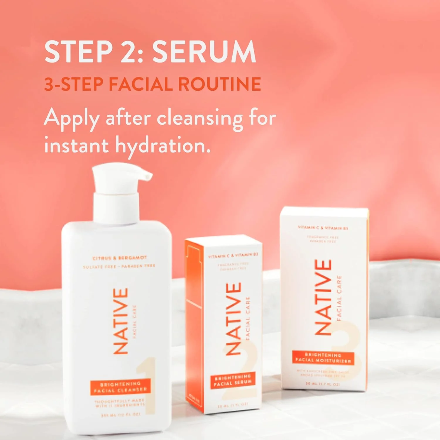 سرم روشن کننده صورت حاوی مواد طبیعی | سرم آبرسان با ویتامین C و نیاسینامید، ویتامین B3، احیا کننده و ترمیم کننده پوست شما، بدون عطر، 30 میلی لیتر