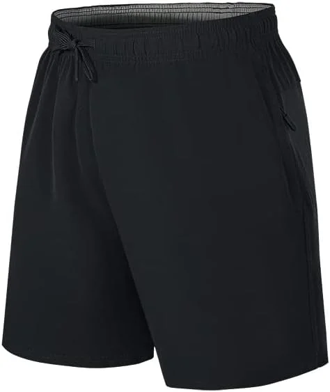 شلوارک ورزشی مردانه باشگاه با دو جیب زیپ‌دار - شلوارک دویدن مردانه با بند کشی - شلوارک ورزشی سریع خشک شونده