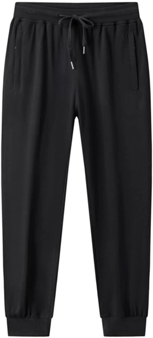 شلوار جاگر مردانه، کتان، مدل اسلیم فیت - شلوار ورزشی بند دار غیر رسمی - شلوار گرمکن با کمر کشی و جیب های زیپ دار