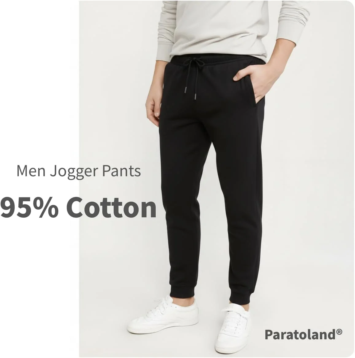 شلوار جاگر مردانه، کتان، مدل اسلیم فیت - شلوار ورزشی بند دار غیر رسمی - شلوار گرمکن با کمر کشی و جیب های زیپ دار