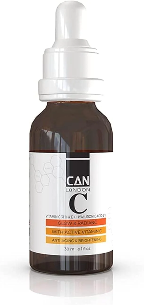 سرم ویتامین C آیکن لندن برای صورت، سرم ضد پیری و روشن کننده حاوی هیالورونیک اسید برای لک های تیره، 30 میلی لیتر