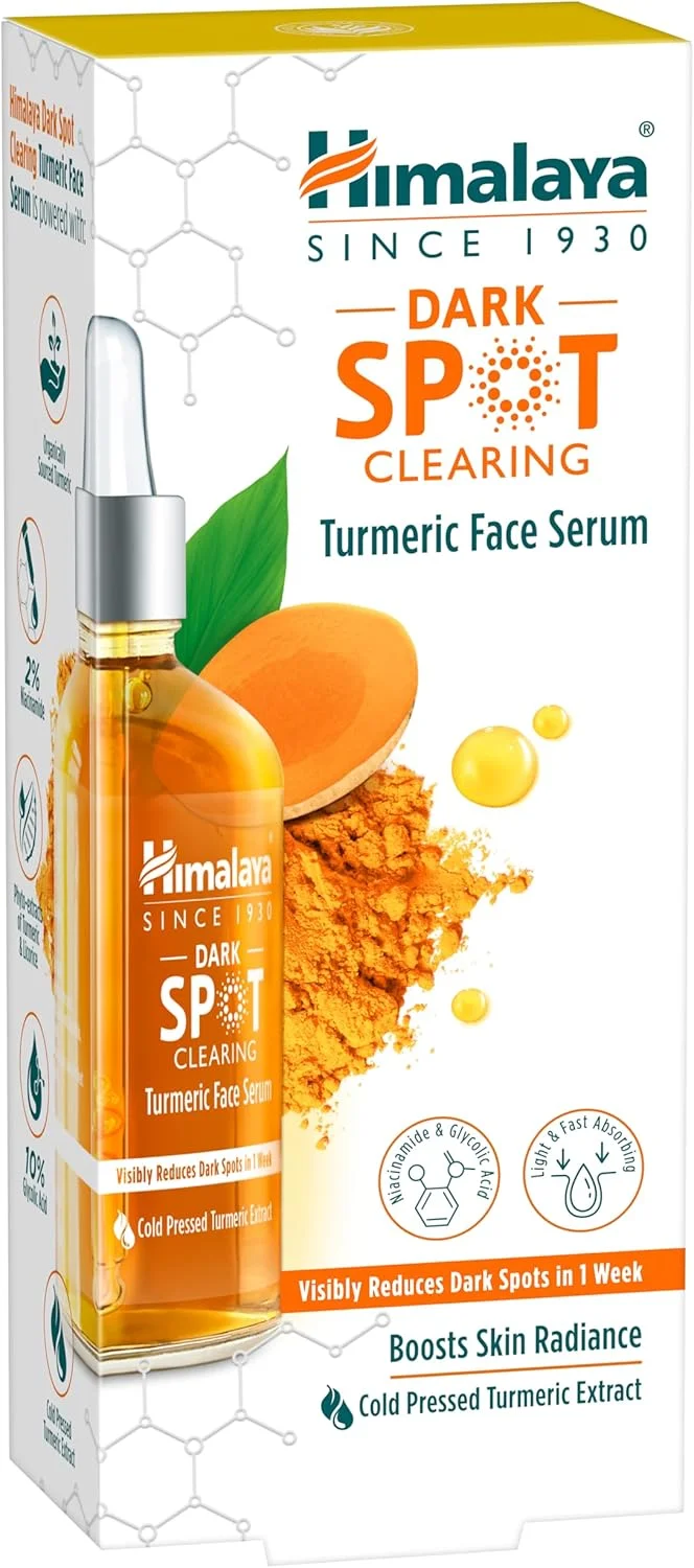 سرم صورت زردچوبه روشن کننده لک های تیره هیمالیا | 10% گلیکولیک اسید و 2% نیاسینامید | زردچوبه ارگانیک | کاهش لک های تیره در 7 روز | 15 میلی لیتر