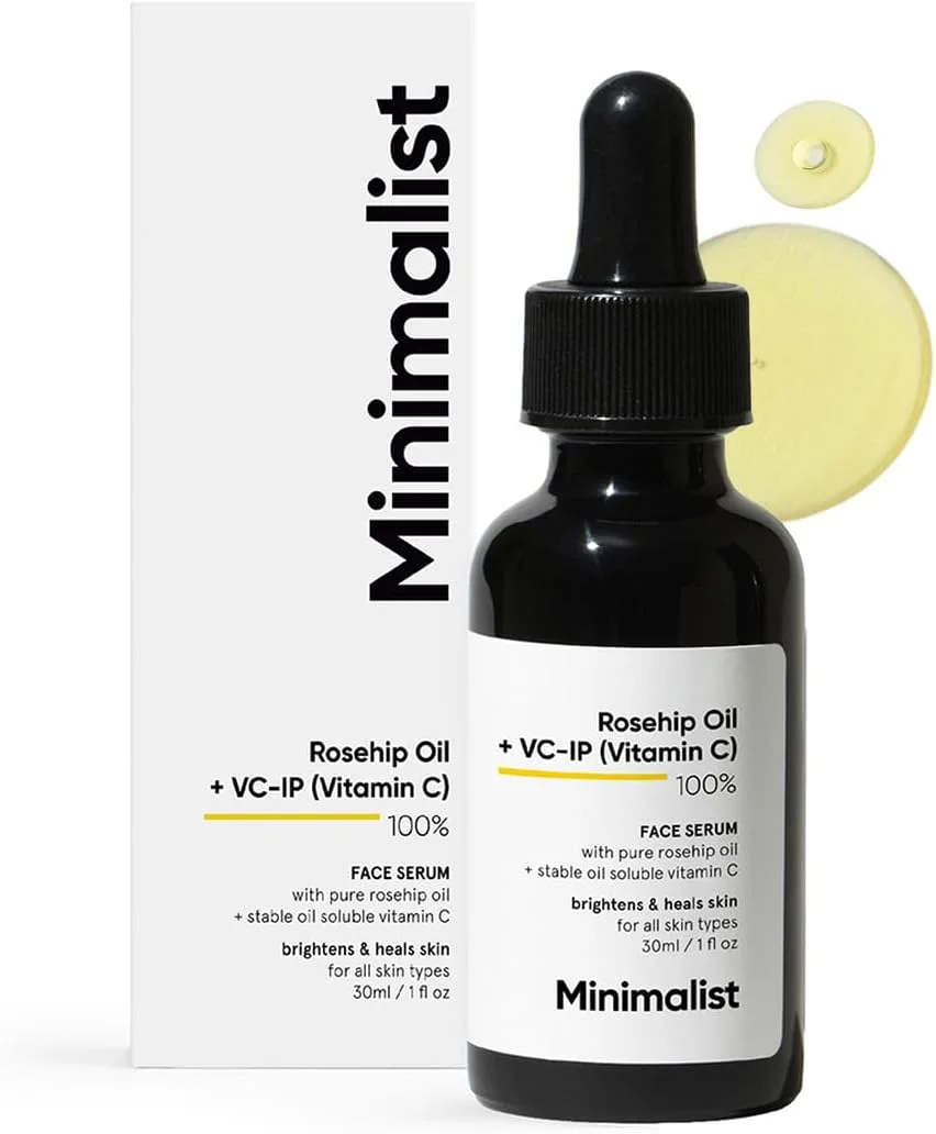 سرم روغن گل رز خالص مینیمالیستی با ویتامین C برای پوست درخشان | روغن صورت برای آقایان و بانوان | 30 میلی لیتر