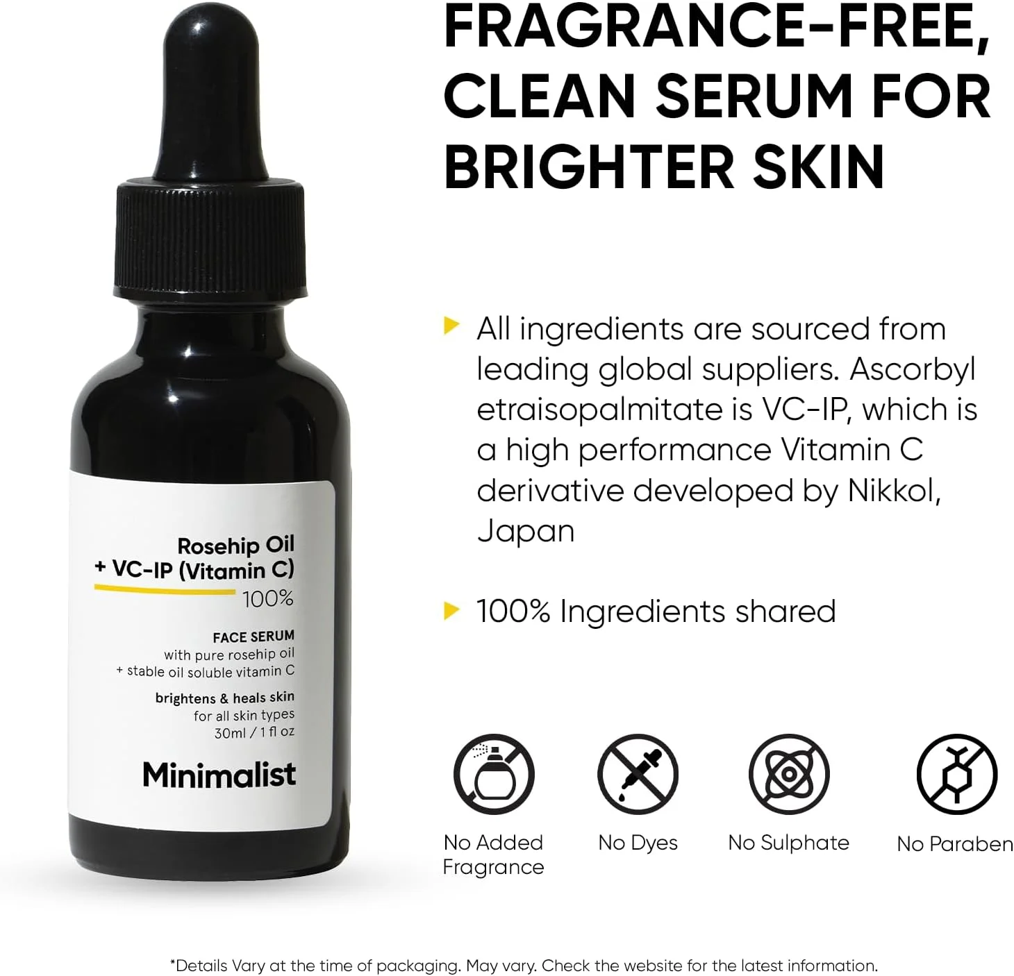 سرم روغن گل رز خالص مینیمالیستی با ویتامین C برای پوست درخشان | روغن صورت برای آقایان و بانوان | 30 میلی لیتر