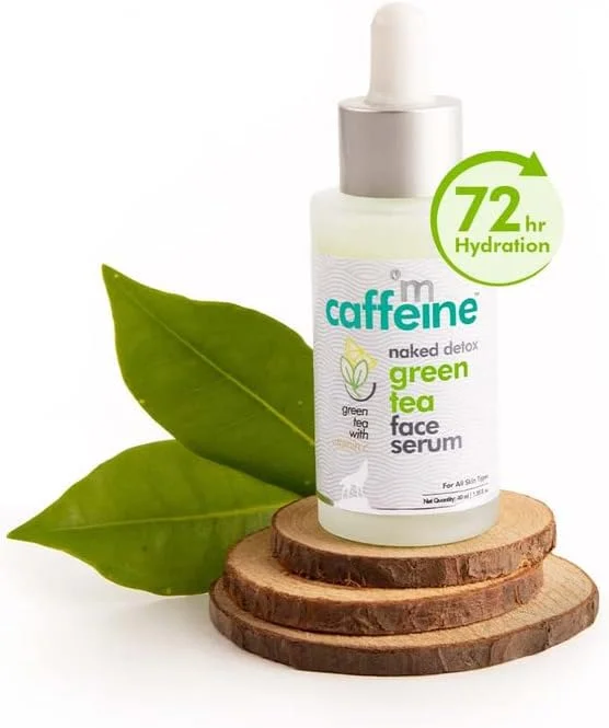 سرم صورت چای سبز سم‌زدای ام‌کافئین، فاقد پارابن و روغن معدنی، حاوی ویتامین C و هیالورونیک اسید برای آبرسانی (مناسب انواع پوست، 40 میلی‌لیتر)