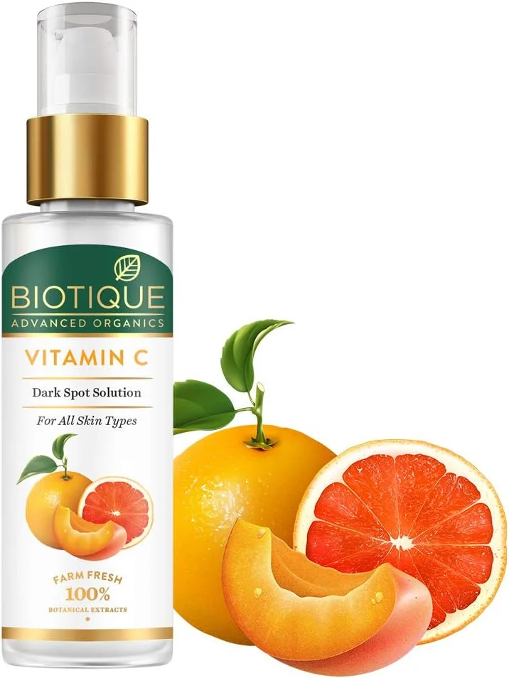 سرم ویتامین C بایوتیک برای رفع لک های تیره 30 میلی لیتر، روشن کننده و درخشان کننده پوست، کاهش رنگدانه ها، مناسب انواع پوست، فاقد SLS و پارابن، چند منظوره