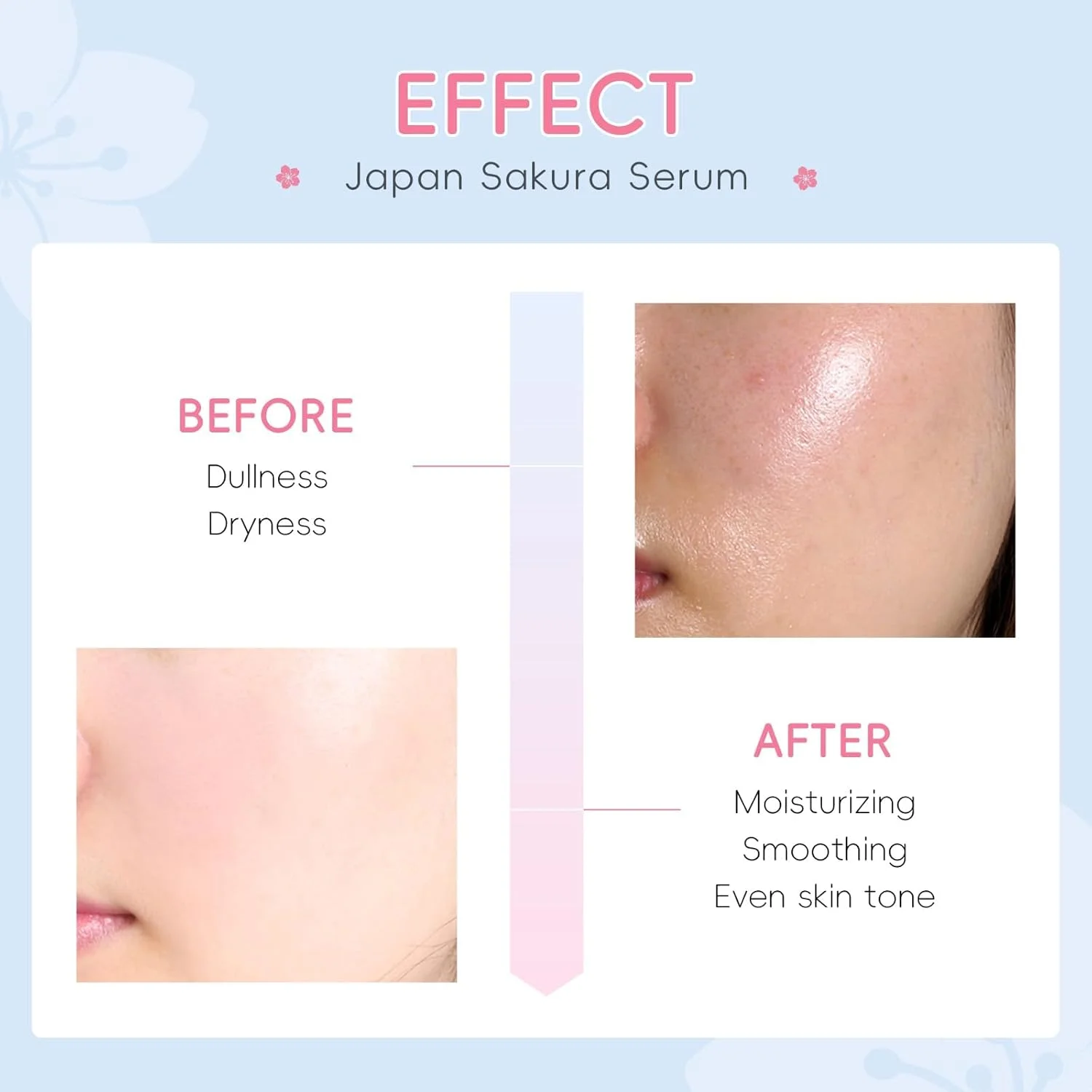 سرم مایع صورت ژاپنی ساکورا، سرم صورت حاوی ویتامین C، سرم اسید هیالورونیک آبرسان و درخشان کننده پوست، ضد پیری، کاهش چین و چروک و کوچک کننده منافذ پوست برای زنان 100 میلی لیتر