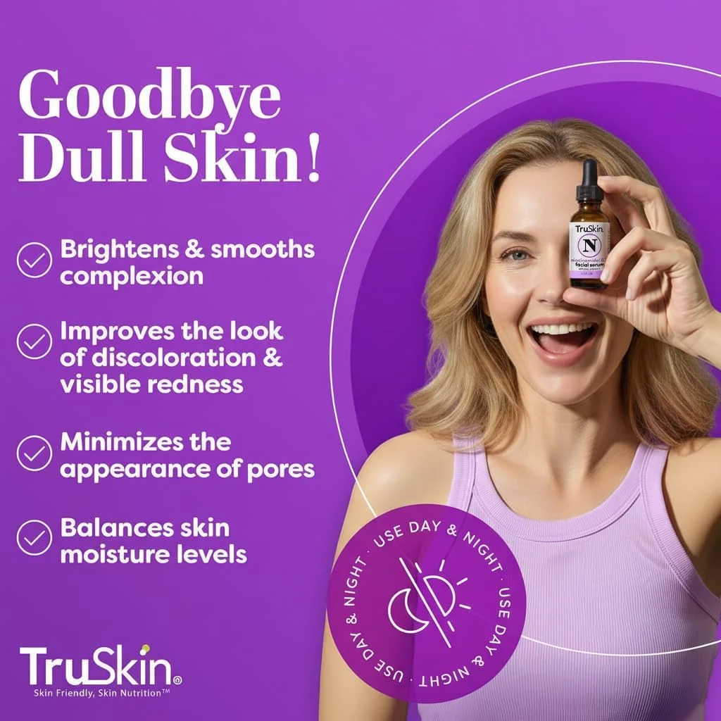 سرم نیاسینامید (B3) ترواسکین برای صورت - تسکین لک ها، کاهش منافذ، قرمزی، آرامش پوست و یکنواخت کردن رنگ پوست - نیاسینامید آبرسان به همراه اسید هیالورونیک، ویتامین E، آلوئه ورا و روغن آووکادو - 30 میلی لیتر