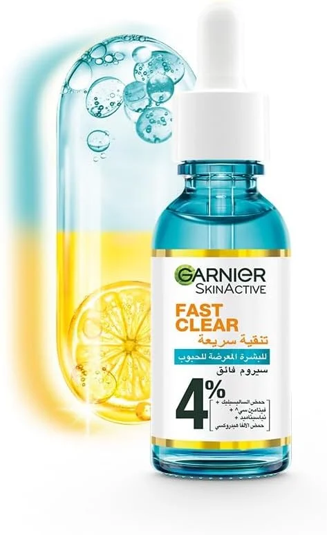 سرم تقویت کننده سریع پوست صورت Garnier Skinactive، حاوی اسید سالیسیلیک، 30 میلی لیتر