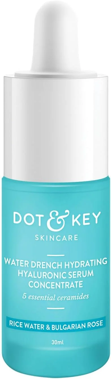 سرم آبرسان هیالورونیک اسید دات اند کی با ویتامین C + E | برای پوست شاداب و درخشان | سرم صورت برای پوست خشک، چرب و معمولی | حاوی سرامید و آکای بری | 30 میلی لیتر