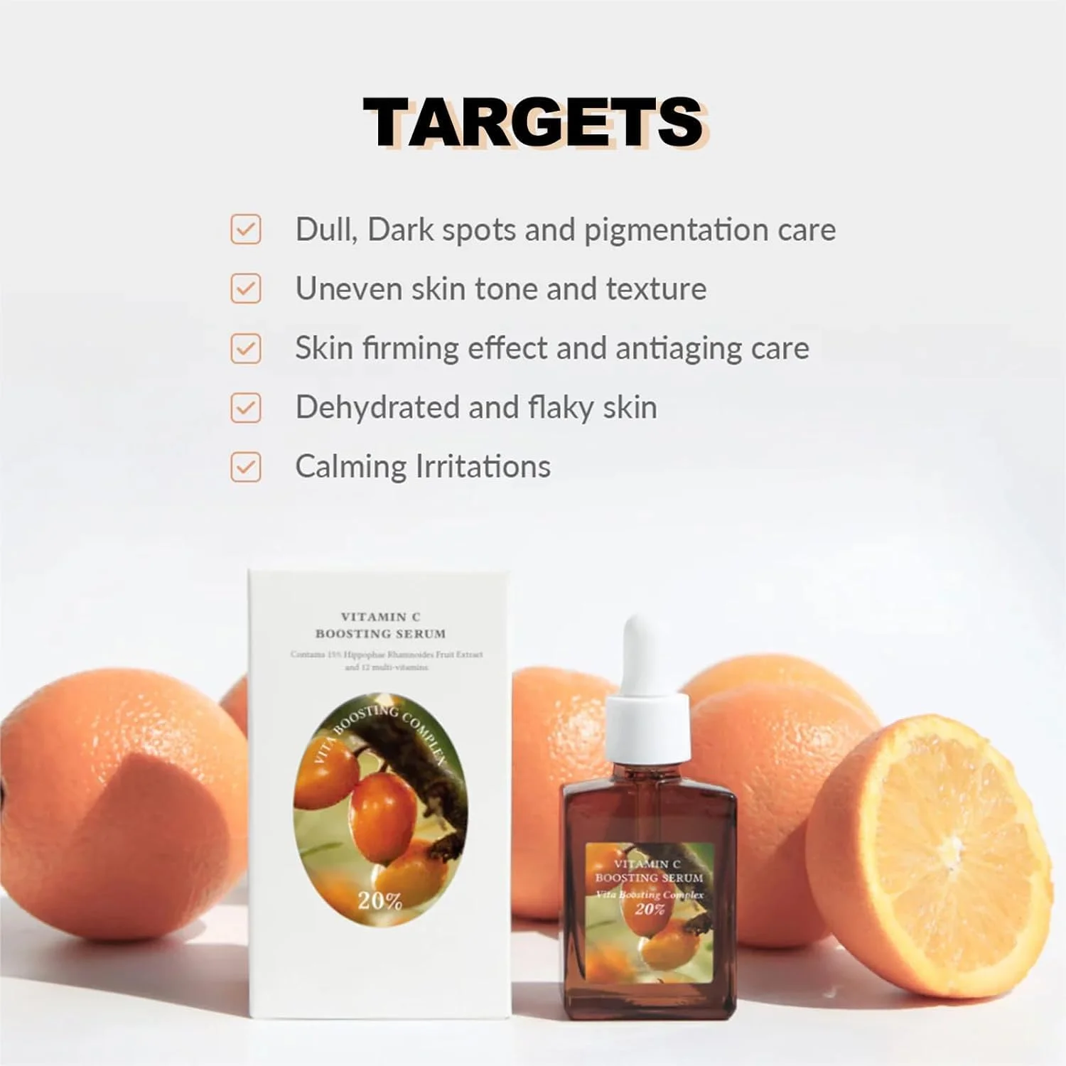 سرم تقویت کننده ویتامین C، سرم روشن کننده و اصلاح کننده لک های تیره صورت - ضد پیری، اصلاح کننده لک های تیره، درمان هایپرپیگمنتیشن، فرمول آبرسان و سفت کننده برای پوست درخشان