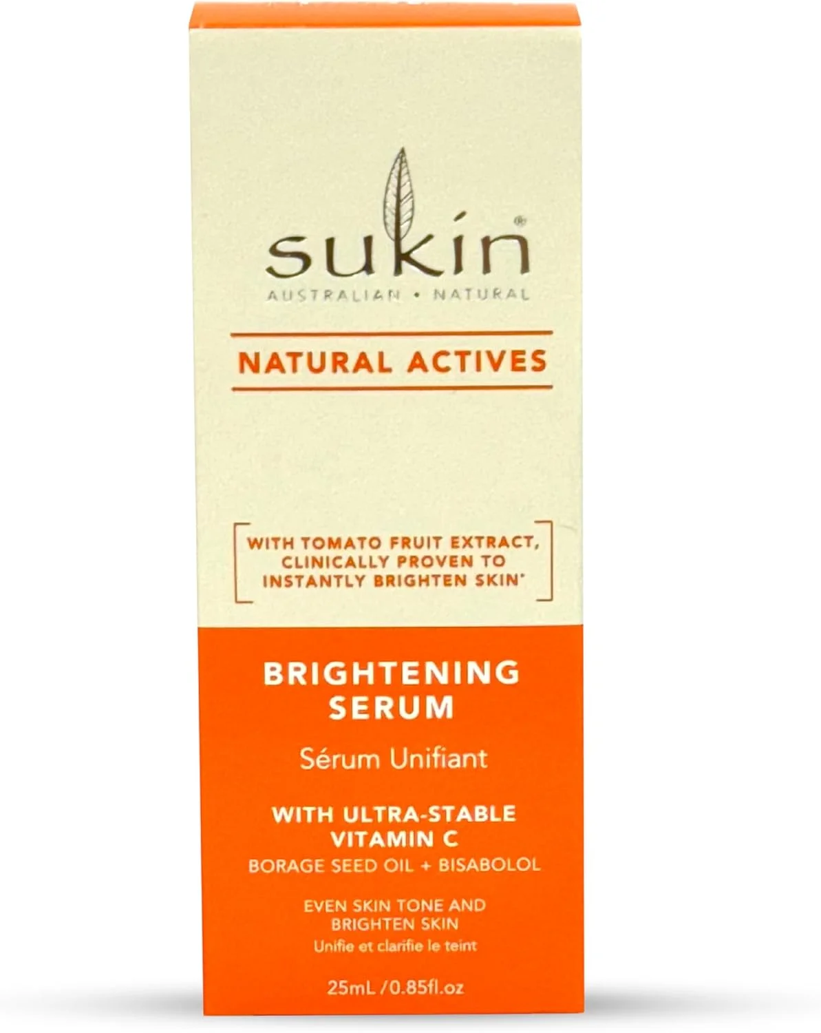 سرم روشن کننده صورت اکتیوهای طبیعی سوکین حاوی ویتامین C فوق پایدار برای یکنواخت کردن رنگ پوست و روشن کردن آن | غنی شده با روغن دانه گل گاوزبان و بیزابولول | 25 میلی لیتر سرم روشن کننده صورت اکتیوهای طبیعی سوکین حاوی ویتامین C فوق پایدار برای یکنواخت کردن رنگ پوست و روشن کردن آن | غنی شده با روغن دانه گل گاوزبان و بیزابولول | 25 میلی لیتر