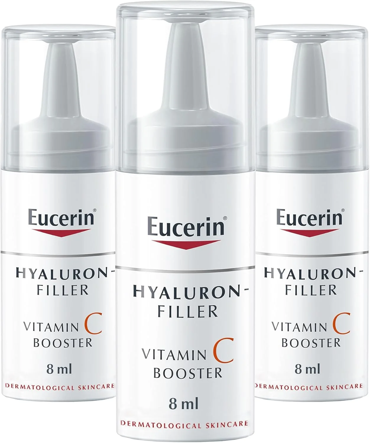 سرم صورت ضد پیری اوسرین مدل Hyaluron Filler حاوی ویتامین C و هیالورونیک اسید، پرکننده چروک های عمیق، برای پوستی شاداب و درخشان، مناسب برای انواع پوست، 3 عدد 8 میلی لیتر