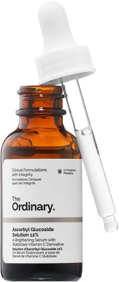 سرم روشن کننده آسکوربیل گلوکوزید 12% اوردینری حاوی مشتق تثبیت شده ویتامین C (30 میلی لیتر)