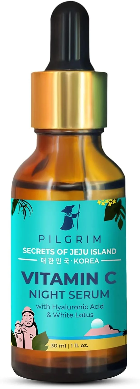 سرم صورت ویتامین C 5% پیلگریم (بر پایه روغن) برای پوست درخشان با اسید هیالورونیک | سرم ویتامین C برای پوست شاداب | مناسب خانم ها و آقایان | مراقبت از پوست کره ای | وگان و بدون تست حیوانی | 30 میلی لیتر