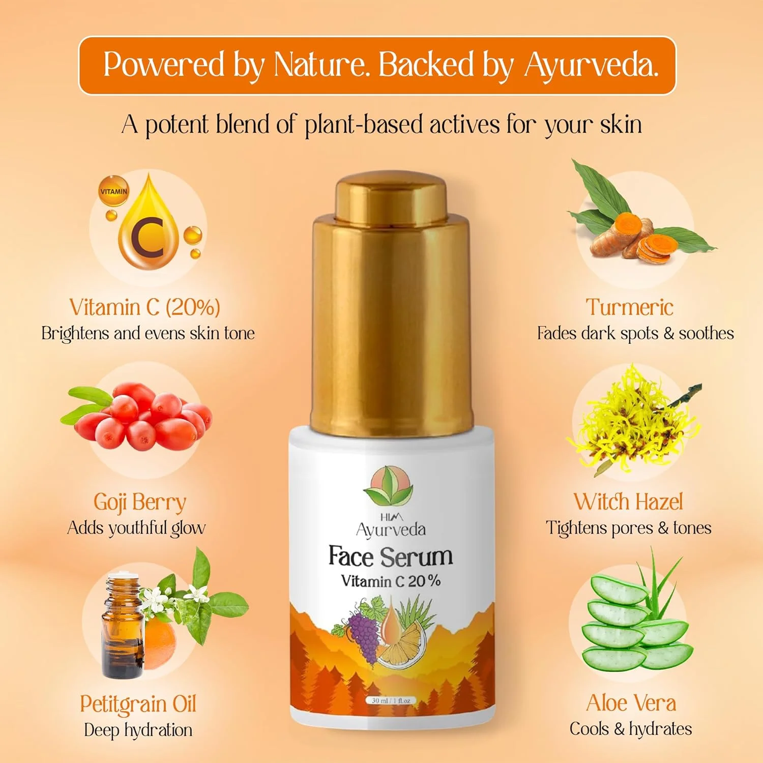 سرم روشن کننده پیشرفته ویتامین C | ضد لک های تیره | پوست درخشان و روشن | برای خانم ها و آقایان | برای انواع پوست | 30 میلی لیتر