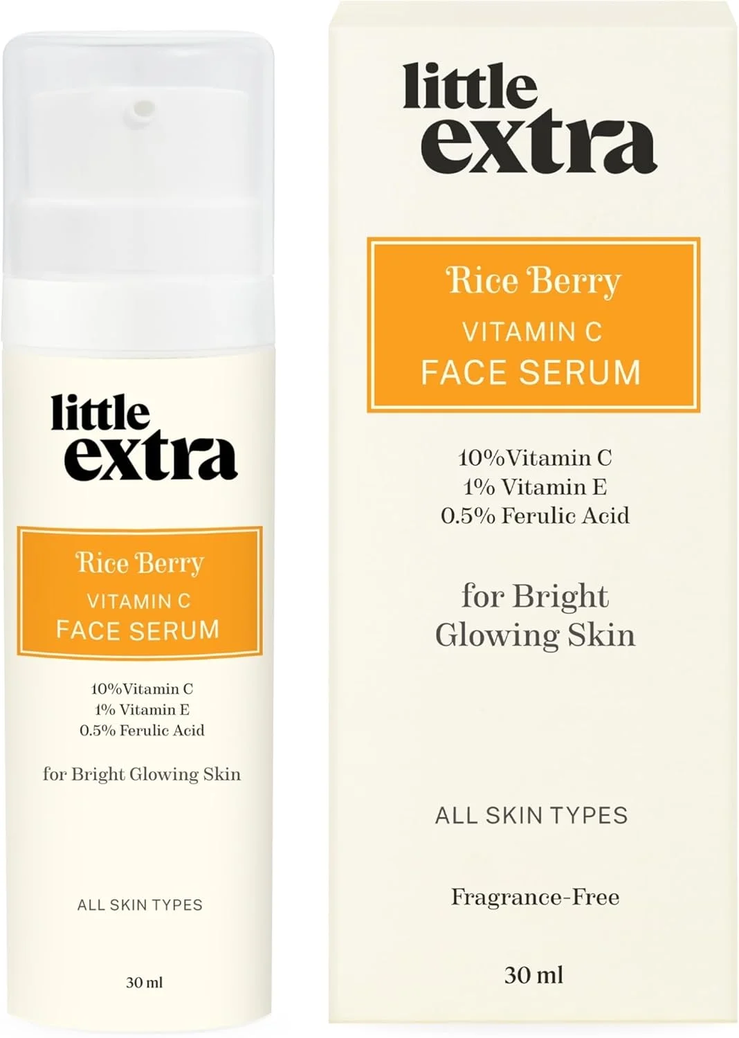 سرم صورت توت برنج کوچک حاوی 10% ویتامین C برای پوست درخشان و روشن - محو کننده لکه های تیره، مناسب پوست کدر، رنگ ناهموار پوست، غیر تحریک کننده، مناسب انواع پوست، زنان و مردان، 30 میلی لیتر