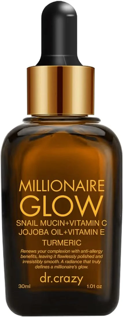 سرم درخشان کننده دکتر کرزی میلیاردر، ویتامین C خالص، مراقبت از لک های تیره، موسین حلزون، نیاسینامید، ضد پیری، یکدست کننده رنگ پوست، درخشان کننده و ترمیم کننده، سرم ویتامین C برای صورت، سرم درخشان کننده 30 میلی لیتر