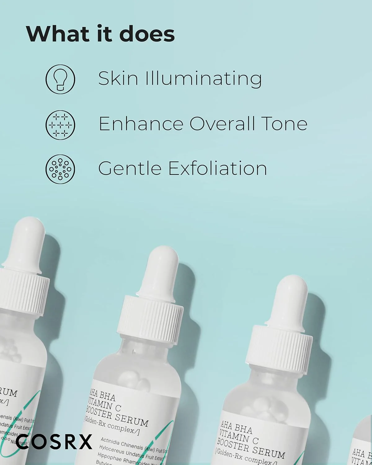 سرم تقویت کننده ویتامین C، AHA و BHA کوزارکس، 30 میلی لیتر، سرم صورت، روشن کننده، ضد پیری، پر کننده پوست، طبیعی، میوه ای