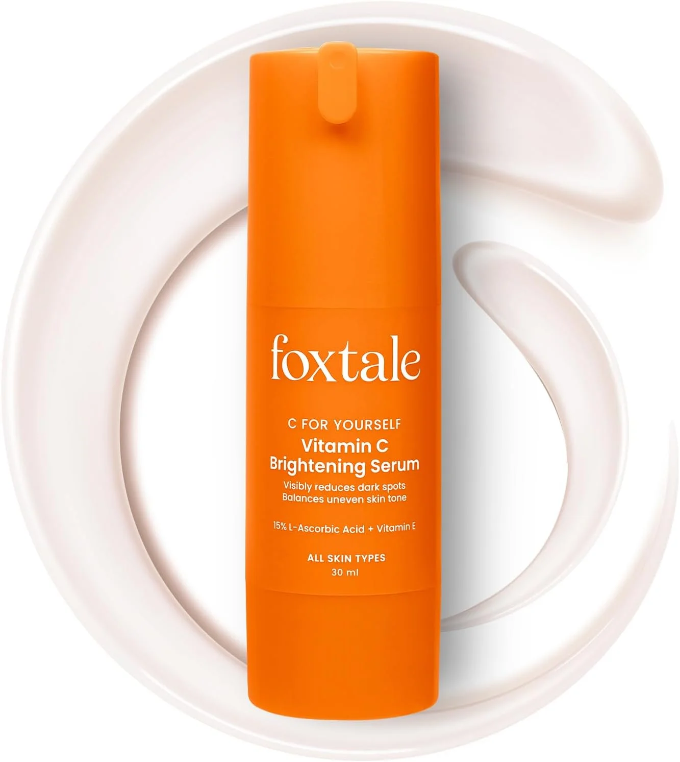 سرم صورت ویتامین C فاکستیل 15% برای درخشش | خالص ترین ویتامین C (ال-آسکوربیک اسید) با ویتامین E | مرطوب کننده برای پوست حساس | انواع پوست | صورت برای آقایان و بانوان | 30 میلی لیتر